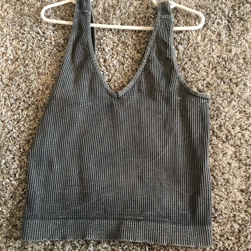 Gray Cropped Tank